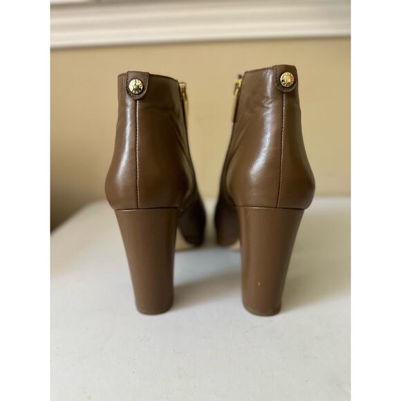 Michael Kors Boots Sammy Leather Platform Ankle Booties Brown Women's Size 8.5 - Picture 6 of 10